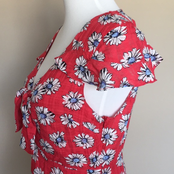 New En Crėme Flutter Sleeve Fit & Flare Dress S - Picture 3 of 4